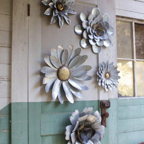 2 Piece Multiple Layer Metal Flower Wall Decor Sets (Photo 8 of 20)