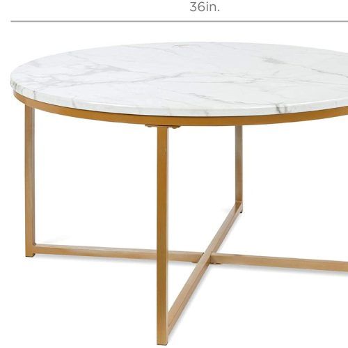 Modern Round Faux Marble Coffee Tables (Photo 9 of 20)
