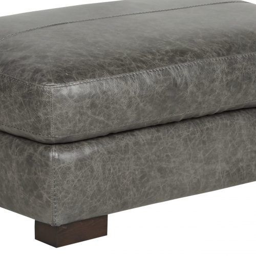Gray Moroccan Inspired Pouf Ottomans (Photo 18 of 20)