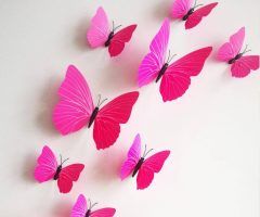 2024 Popular Pink Butterfly Wall Art