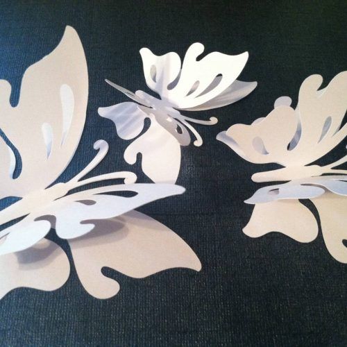 White 3D Butterfly Wall Art (Photo 2 of 20)