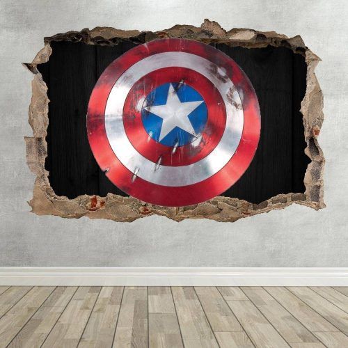 Captain America 3D Wall Art (Photo 10 of 20)