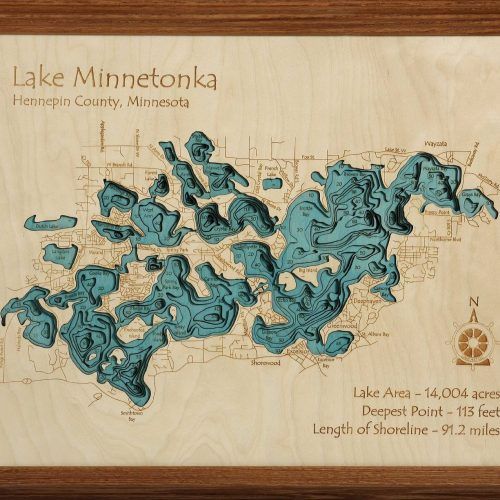 Lake Map Wall Art (Photo 4 of 20)