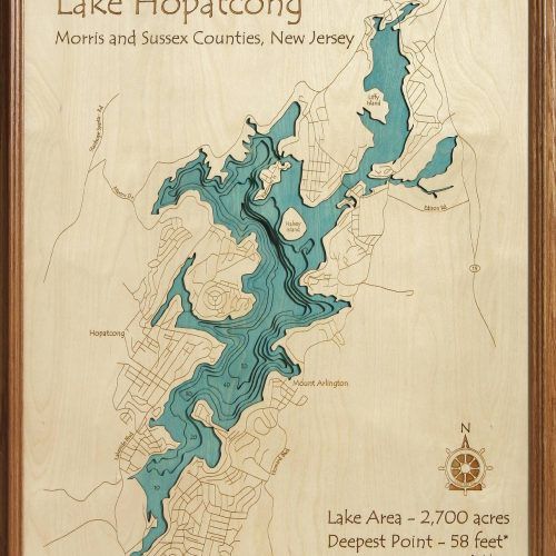Lake Map Wall Art (Photo 7 of 20)