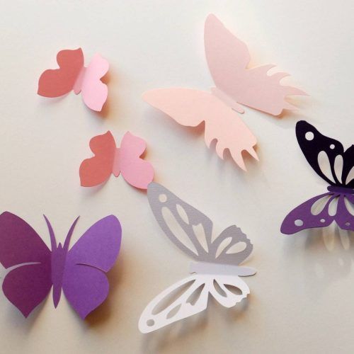 White 3D Butterfly Wall Art (Photo 12 of 20)
