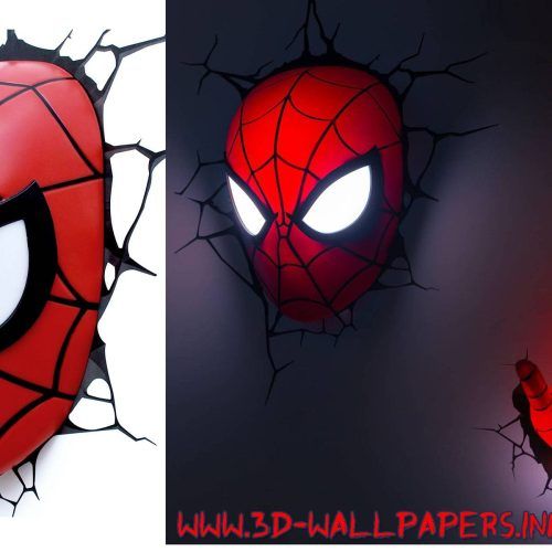 3D Wall Art Night Light Spiderman Hand (Photo 1 of 20)