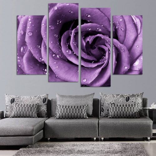 Purple Wall Art Canvas (Photo 10 of 20)