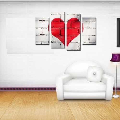 Hearts Canvas Wall Art (Photo 7 of 15)