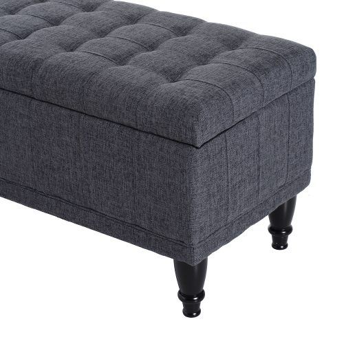 Tufted Fabric Ottomans (Photo 15 of 20)