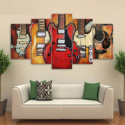 Guitar Canvas Wall Art (Photo 12 of 20)