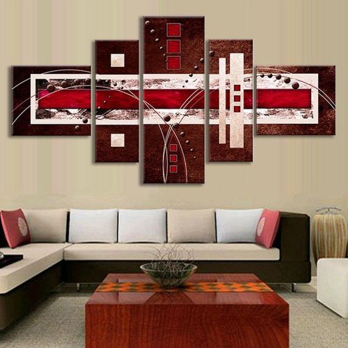 Canvas Wall Art In Red (Photo 4 of 15)