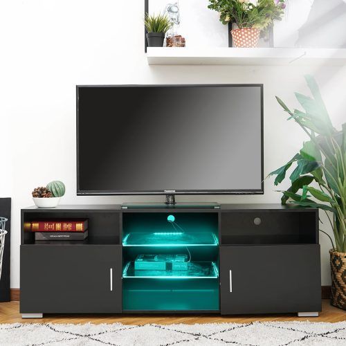 Tv Stands With Led Lights & Power Outlet (Photo 16 of 20)