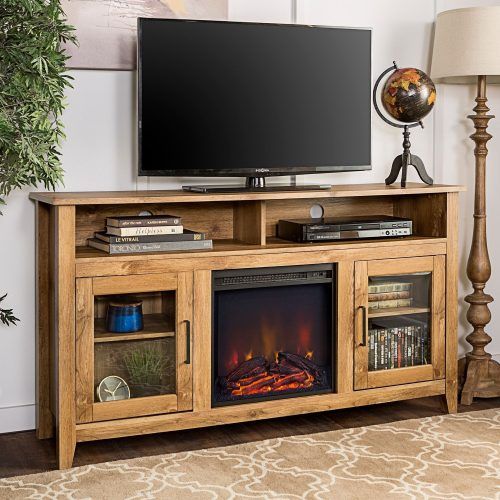 Wood Highboy Fireplace Tv Stands (Photo 19 of 20)