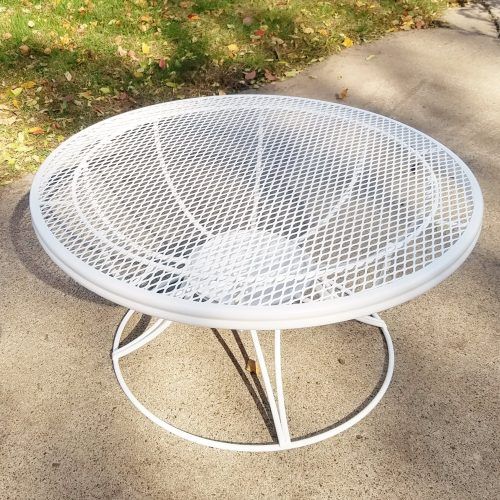 Round Steel Patio Coffee Tables (Photo 9 of 20)