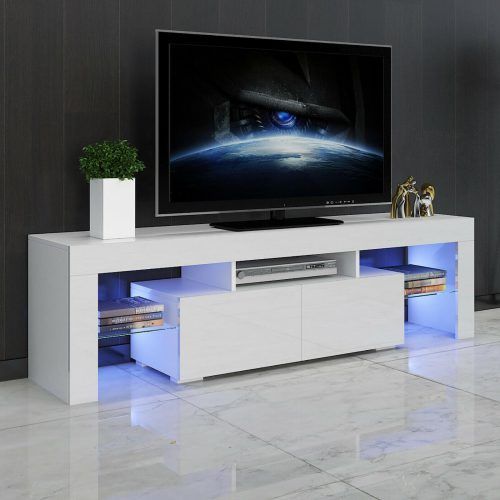 White Tv Stands Entertainment Center (Photo 20 of 20)