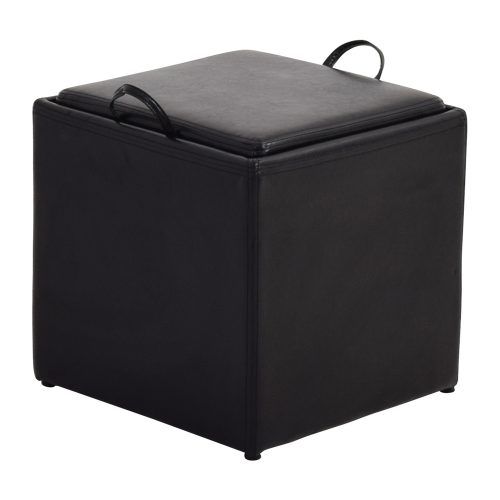 Black Leather Ottomans (Photo 5 of 20)