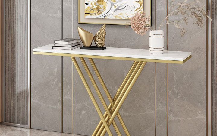 20 Best White Marble and Gold Console Tables