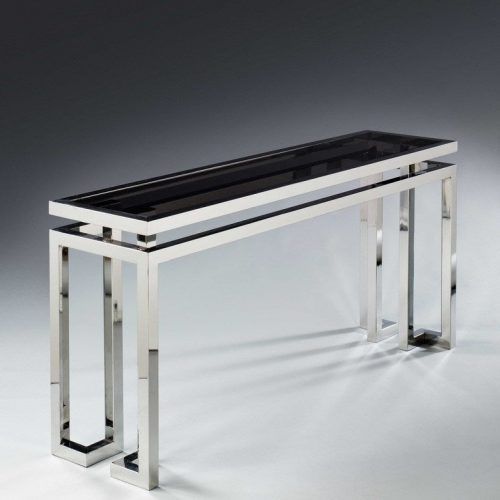Glass And Chrome Console Tables (Photo 15 of 20)