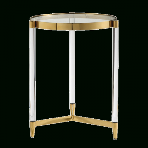 Gold And Clear Acrylic Console Tables (Photo 6 of 20)