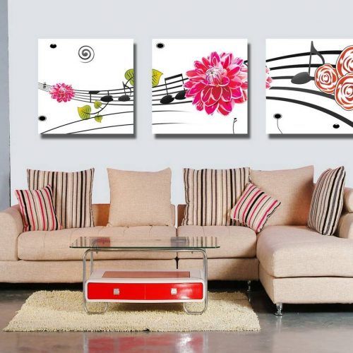 3 Piece Floral Canvas Wall Art (Photo 12 of 20)
