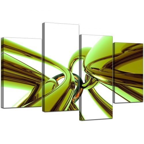 Lime Green Abstract Wall Art (Photo 4 of 20)