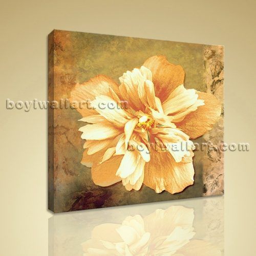 Abstract Floral Canvas Wall Art (Photo 13 of 20)