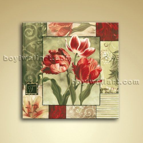 Abstract Floral Canvas Wall Art (Photo 19 of 20)