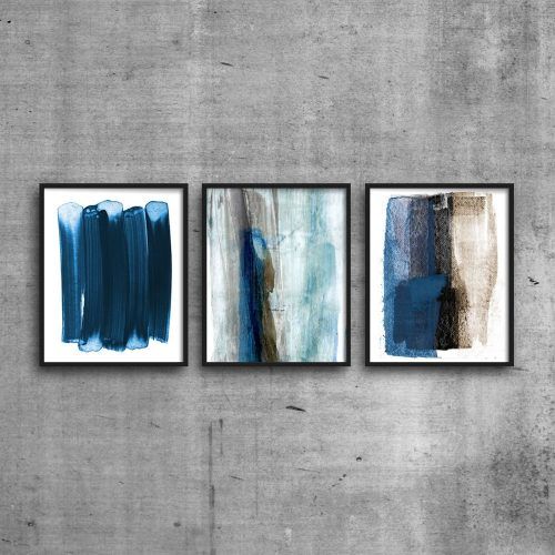 Blue And Brown Abstract Wall Art (Photo 9 of 20)