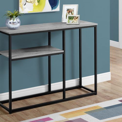 Gray Driftwood And Metal Console Tables (Photo 7 of 20)