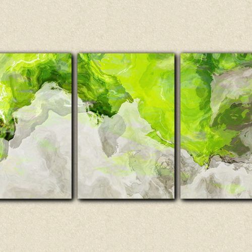Lime Green Abstract Wall Art (Photo 5 of 20)