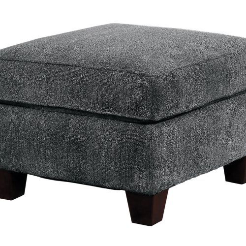 Gray Fabric Oval Ottomans (Photo 12 of 20)