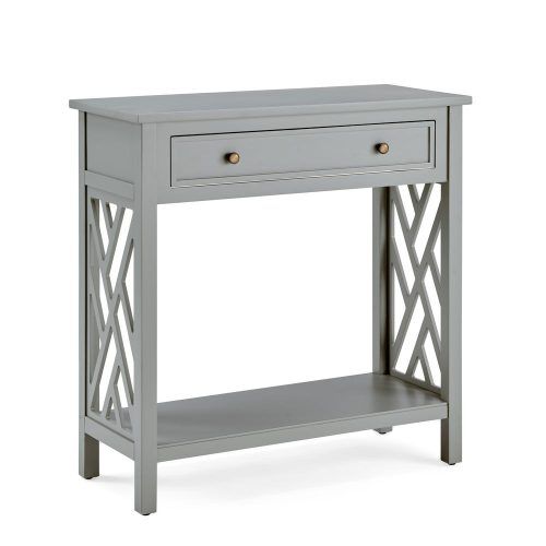 Gray Wood Veneer Console Tables (Photo 13 of 20)