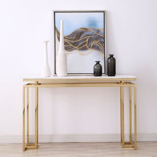 Marble And White Console Tables (Photo 1 of 20)