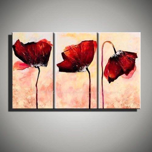 Red Poppy Canvas Wall Art (Photo 10 of 20)