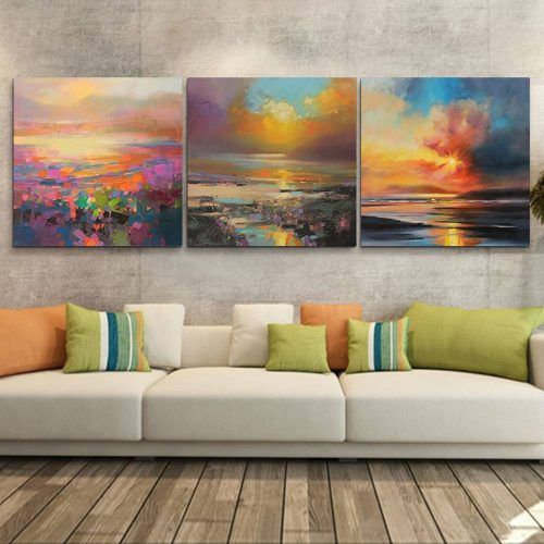 3 Piece Abstract Wall Art (Photo 4 of 16)