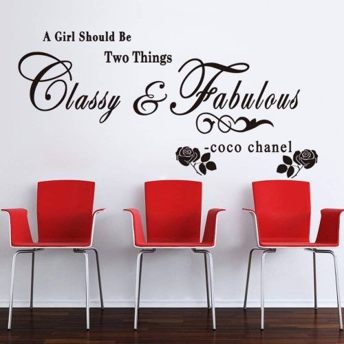 Coco Chanel Wall Decals (Photo 14 of 25)