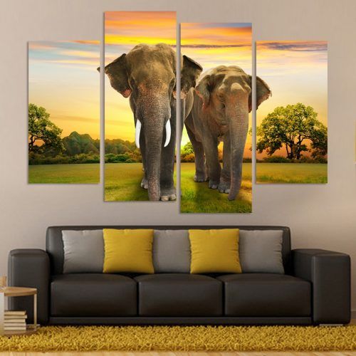 Elephants Wall Art (Photo 1 of 20)