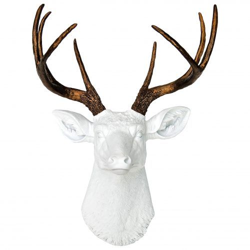 Large Deer Head Faux Taxidermy Wall Decor (Photo 16 of 20)