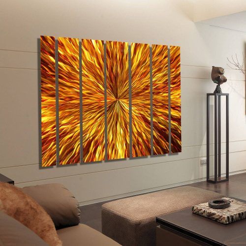 Large Abstract Metal Wall Art (Photo 4 of 20)