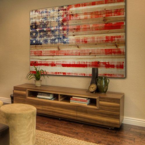 Wooden American Flag Wall Art (Photo 8 of 20)