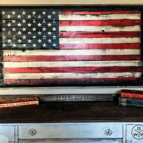 Rustic American Flag Wall Art (Photo 5 of 20)