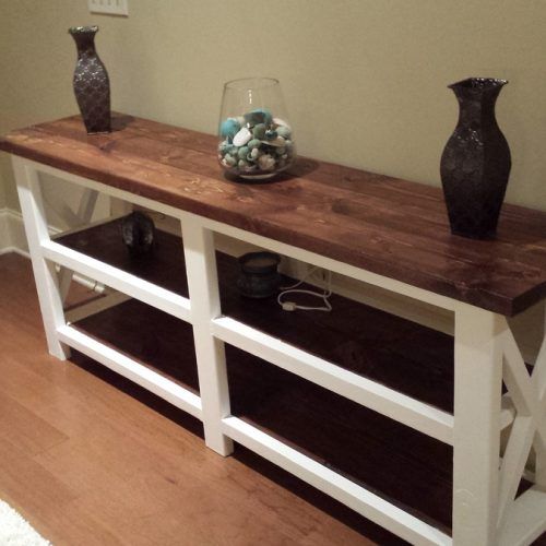 Rustic Barnside Console Tables (Photo 14 of 20)