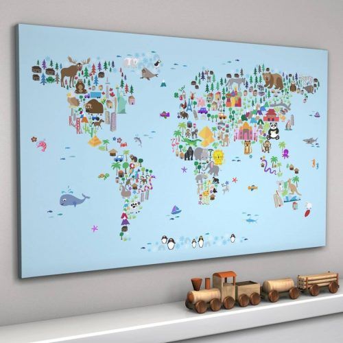 World Map Wall Art For Kids (Photo 7 of 20)