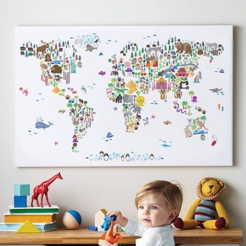 World Map Wall Art For Kids (Photo 11 of 20)