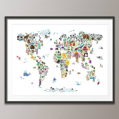 World Map Wall Art Print (Photo 10 of 20)