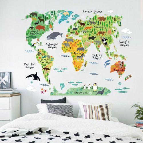 Vinyl Wall Art World Map (Photo 7 of 20)