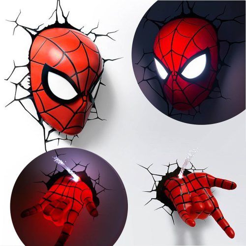3D Wall Art Night Light Spiderman Hand (Photo 12 of 20)