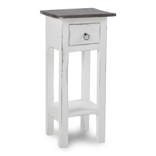 White Washed Wood Accent Stools (Photo 18 of 20)