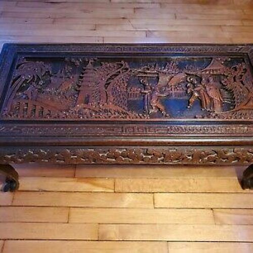 Wooden Hand Carved Coffee Tables (Photo 15 of 20)