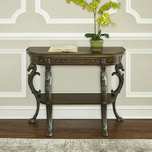 Antique Blue Wood And Gold Console Tables (Photo 11 of 20)